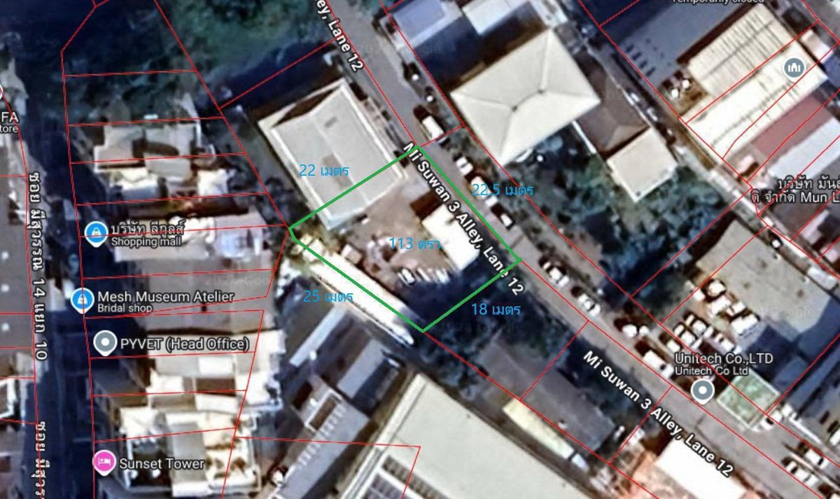 ขายที่ดินเปล่า เนื้อที่ 113 ตร.ว. สามารถเดินถึง สถานีรถไฟฟ้า อ่อนนุช และ พระโขนง Tel 080 9076222