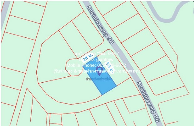 ขายที่ดินเปล่า 1-0-14.5 ไร่ (414.5 ตร.ว.) ซ.สุวินทวงศ์ 96 (สนามกอ