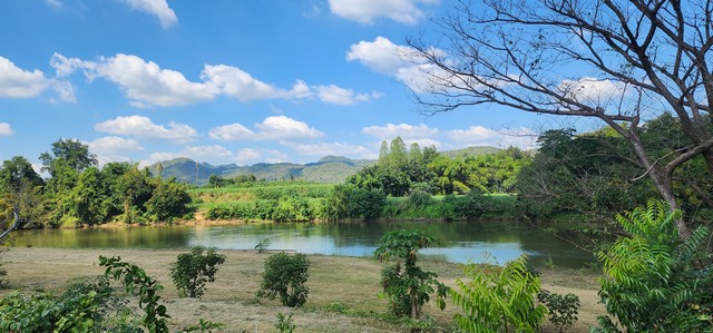 ขายที่ดินสวนทุเรียนติดแม่น้ำแควน้อย กาญจนบุรี พร้อมบ้านริมน้ำ