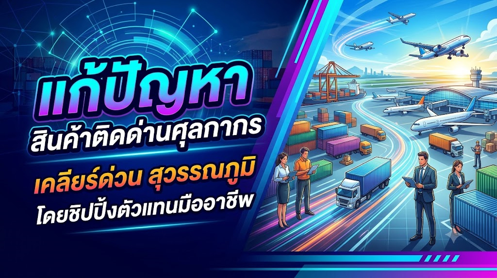 ประกาศ บริการ สินค้าติดด่านศุลกากร นำเข้าสินค้าผ่านฉลุย100% เคลียร์สินค้าติดด่าน สุวรรณภูมิ ชิปปิ้ง